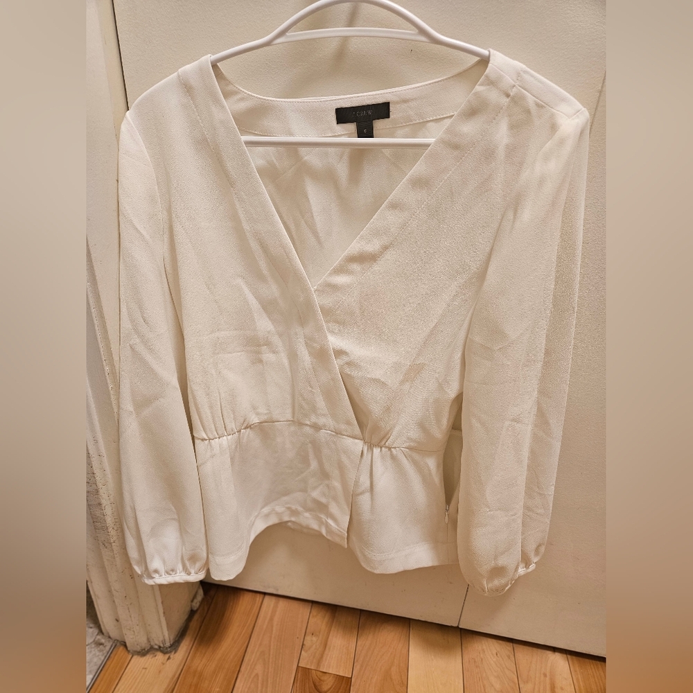 J. Crew Women's Elegant White Blouse